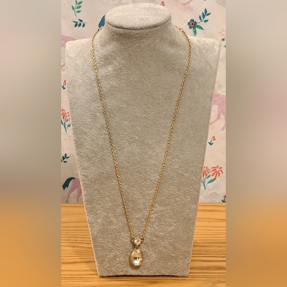 Vintage Shofel Brothers Gold Tone & Rhinestone Casual Costume Necklace Jewelery - Picture 1 of 4